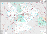 Augusta-Richmond County Wall Map Premium Style